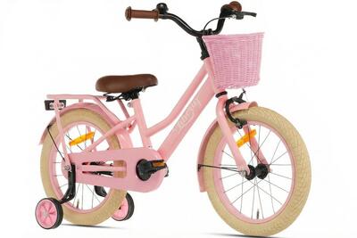 Cortego liberty meisjesfiets roze 12 inch met mand