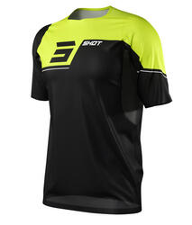 Maillot Manches Courtes Shot Revolt Noir/Jaune Enfant