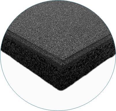 Loseta caucho CORE antigolpes 500x500x20 mm negra gimnasio y fitness | Lestare 2/4