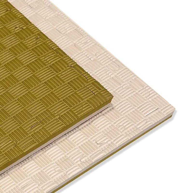 Tatami Puzzle EVA 100x100x20 mm (Lote 4 uds) Blanco - Olivo 6/7