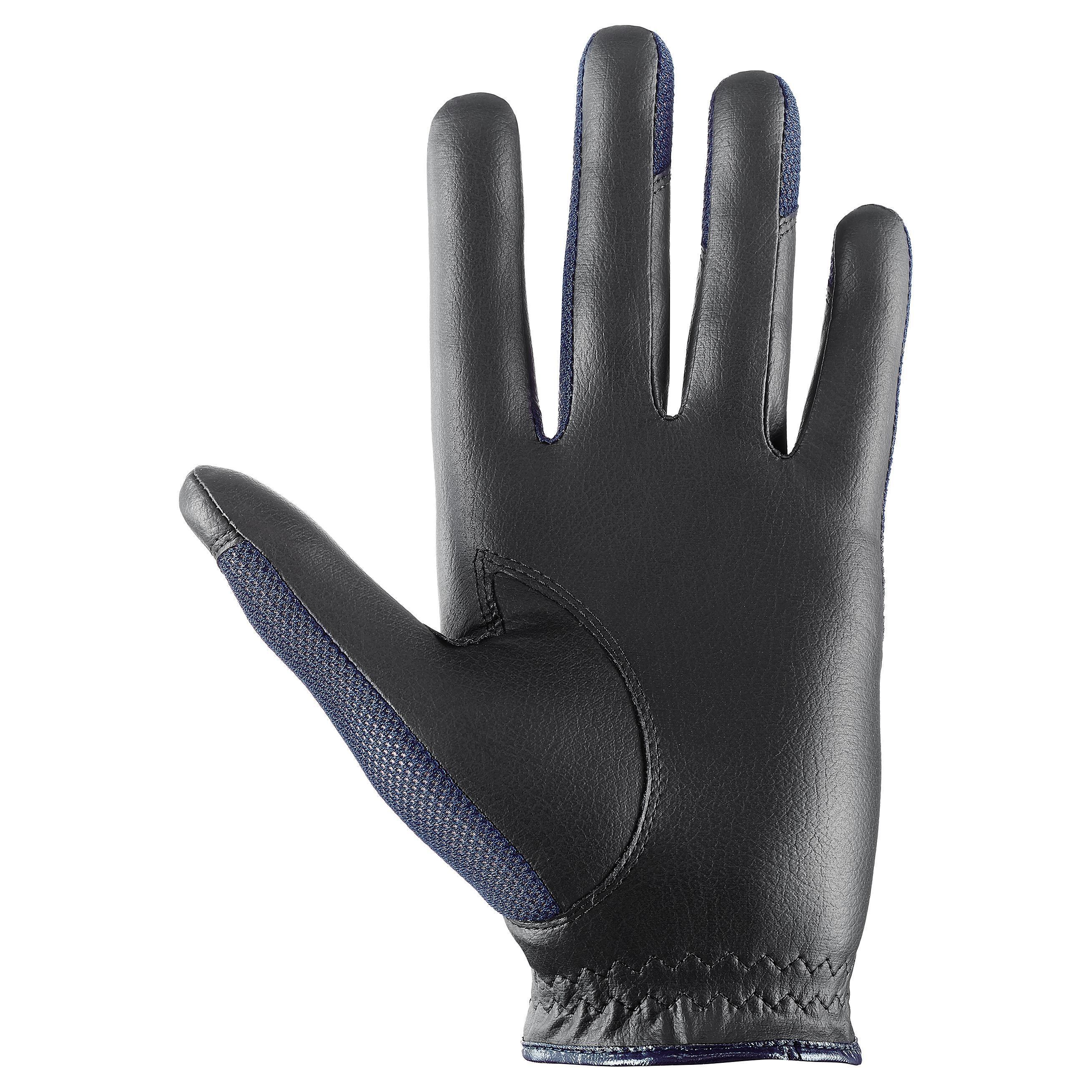 Gants d'équitation Uvex Sumair Noir-Bleu 2/2