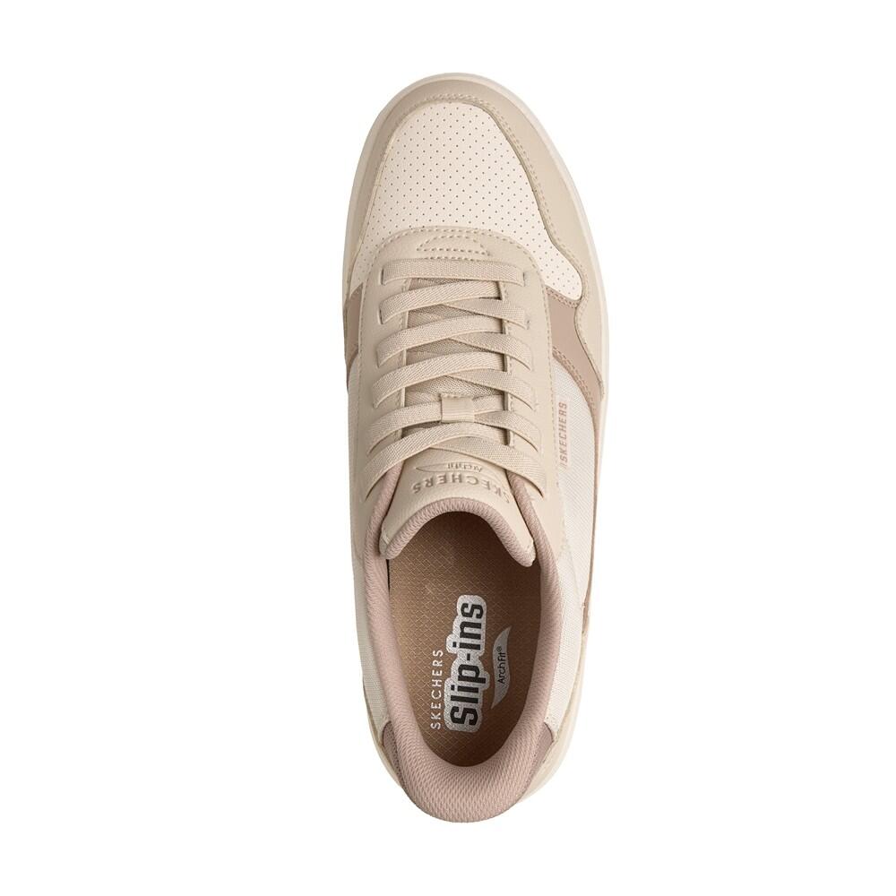 Baskets HOMME Skechers Slip-ins Arch-fit Court Break BEIGE 5/7