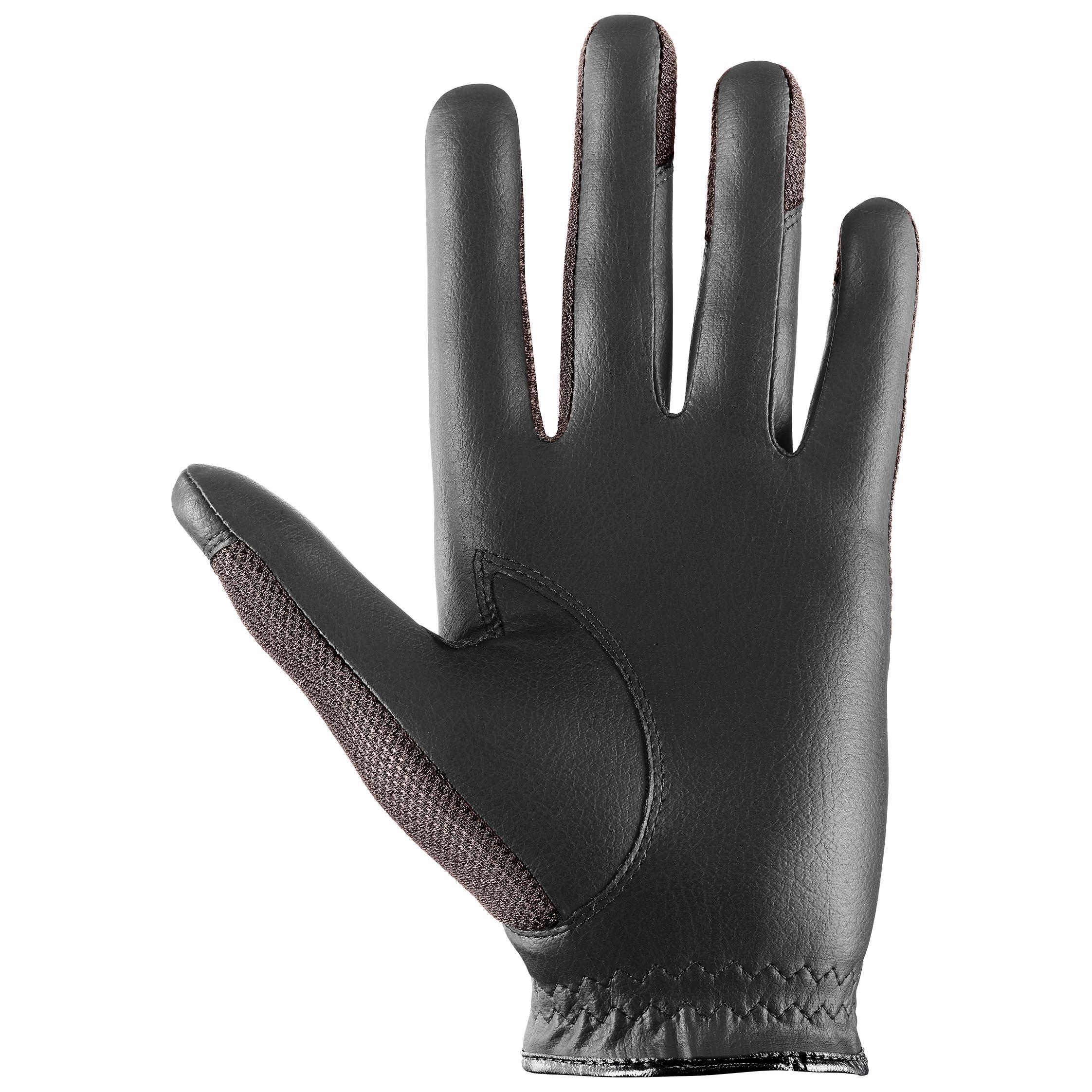Gants d'équitation Uvex Sumair Noir-Marron 2/2