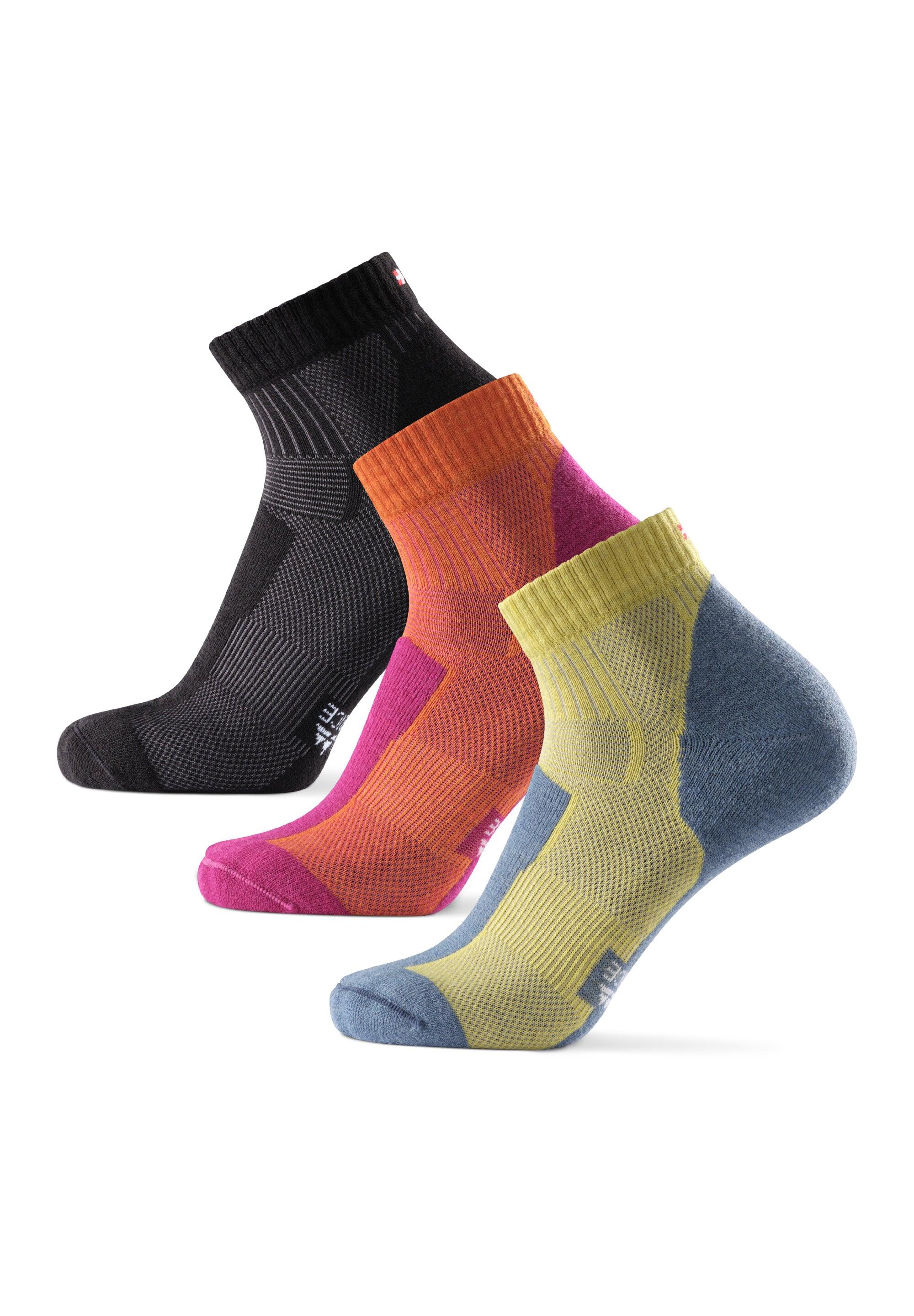 Calcetines de senderismo bajos de lana merino ligeros 3 pares 3/5