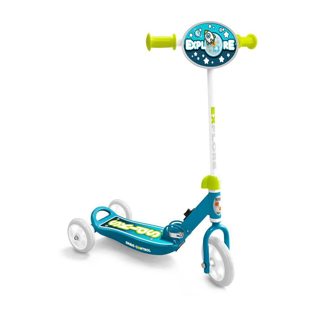 Kids' 3-Wheeled Scooter Skids Control Blue