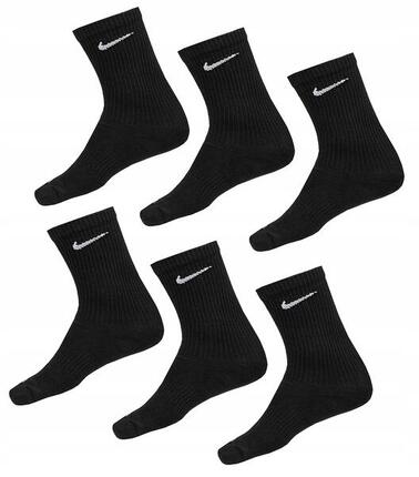 Chaussettes unisexes Nike Everyday Plus Cush, lot de 6 paires