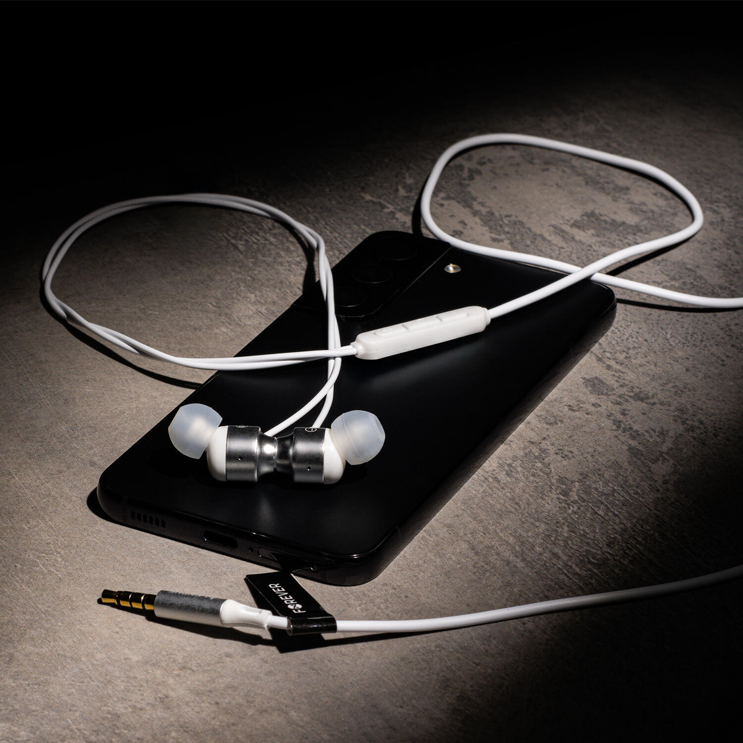Écouteurs filaires Forever EP-01 intra-auriculaires jack 3,5 mm blancs 5/6
