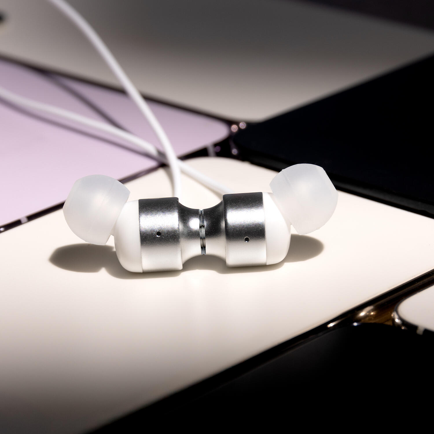 Écouteurs filaires Forever EP-01 intra-auriculaires jack 3,5 mm blancs 4/6