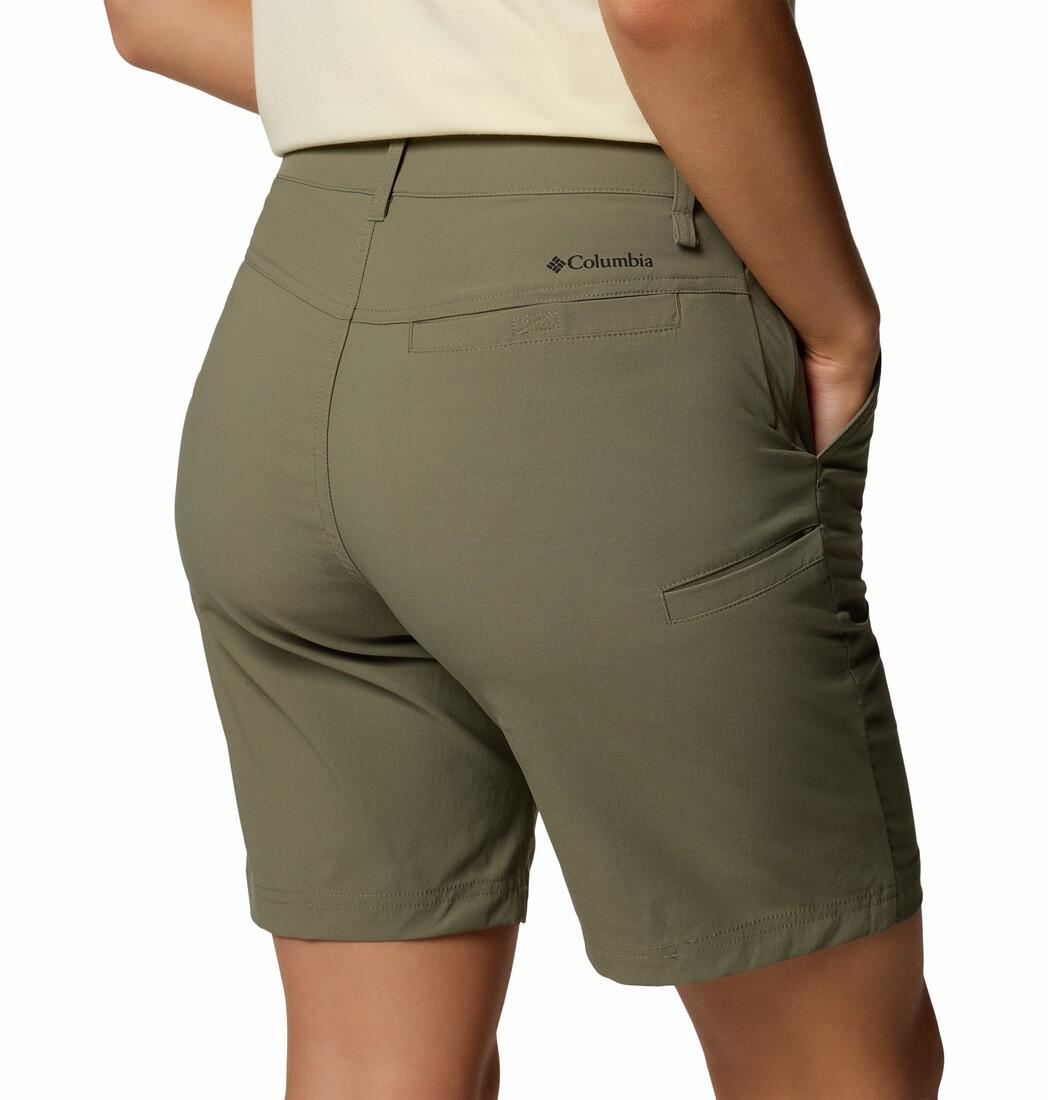 Short de Randonnée Femme Columbia "Leslie Falls Long Short II" Kaki 5/6