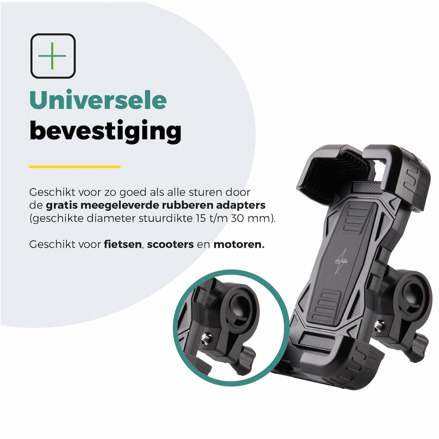 Voltano Strong Telefoonhouder Fiets - Zwart - Universeel 7/7