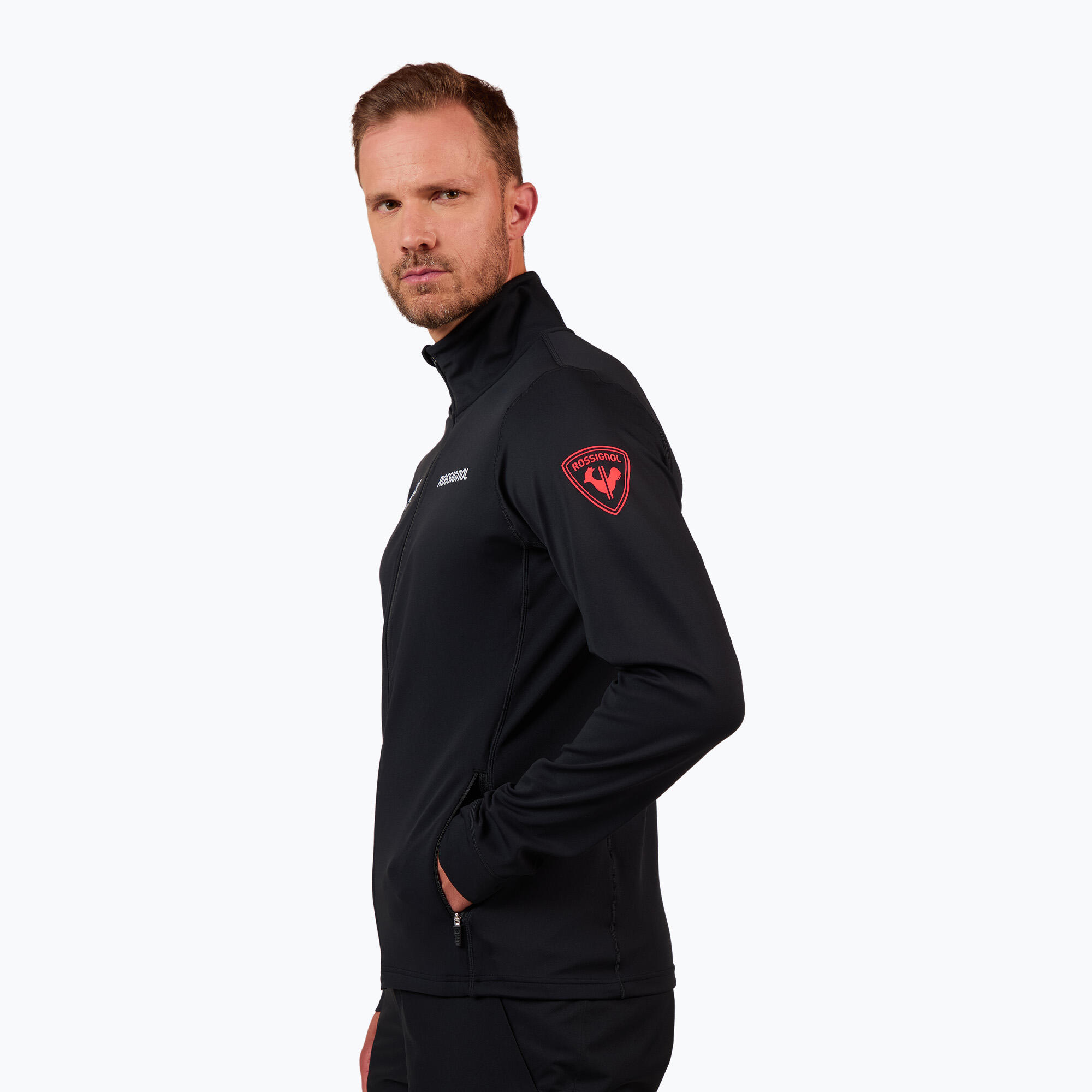 Bluza narciarska męska Rossignol Hero Mid Layer Stretch Black - M 4/5