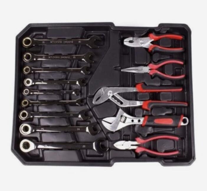 Coffre à outils Trolley 186 pièces Kit mobile complet 3/7