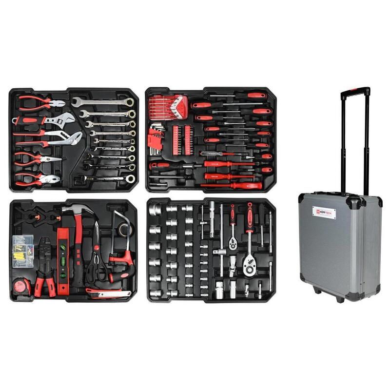 Trusă de scule tip cărucior 186 de piese, set mobil complet