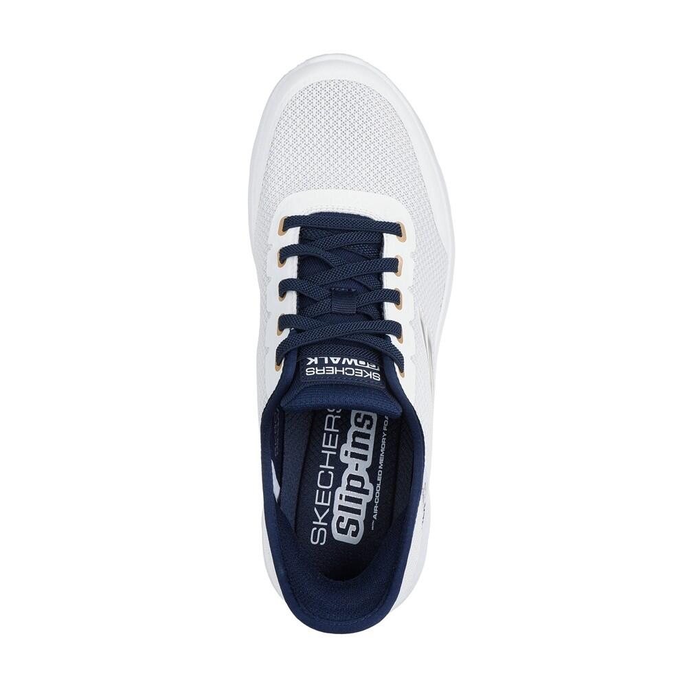 Zapatilla Hombre Skechers Slip-ins Go Walk Flex Netro Blanca 5/7