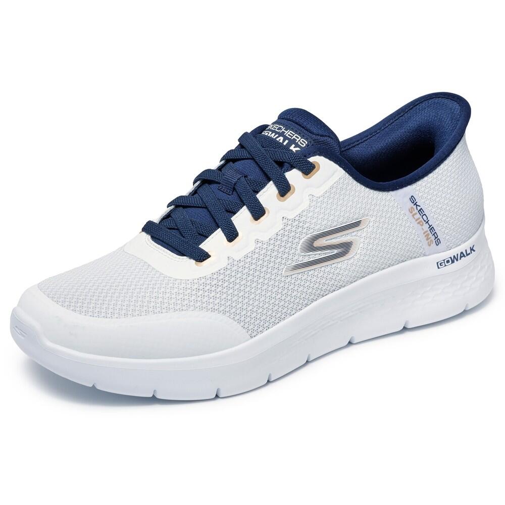 Zapatilla Hombre Skechers Slip-ins Go Walk Flex Netro Blanca 4/7