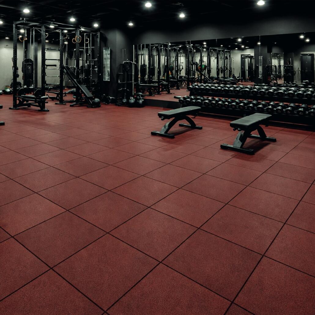 Loseta caucho CORE gimnasio y fitness 500x500x20 mm roja | Lestare 4/4