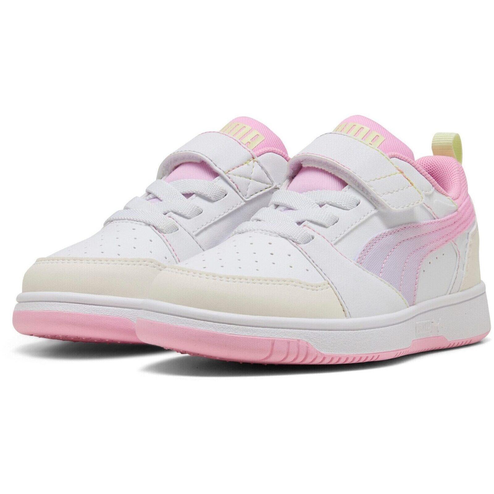 Baskets Puma Rebound V6 Lo Come On Ac Ps W, Blanc, Enfants 3/6