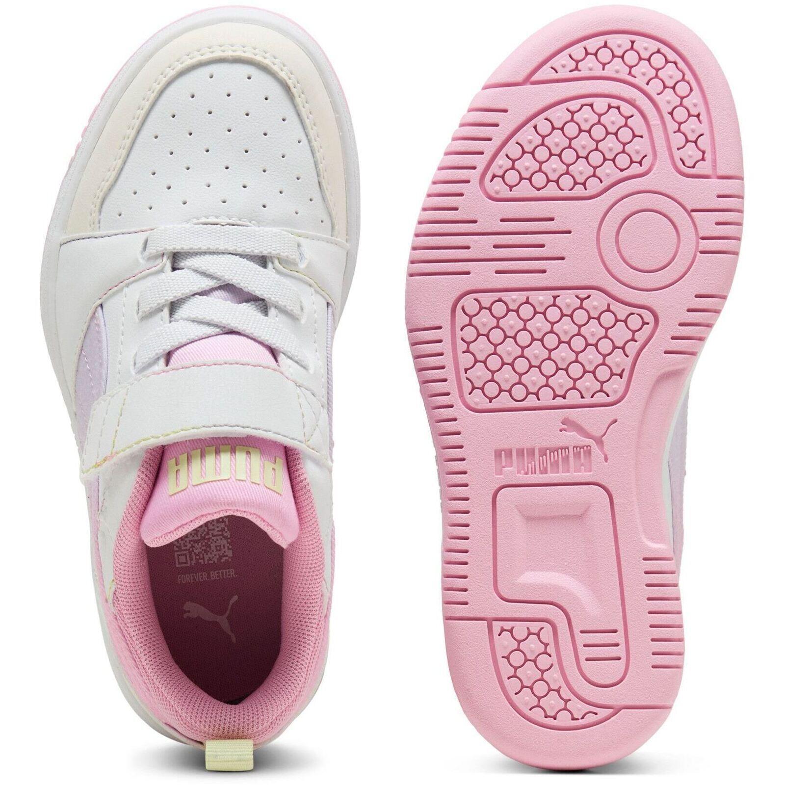 Baskets Puma Rebound V6 Lo Come On Ac Ps W, Blanc, Enfants 2/6