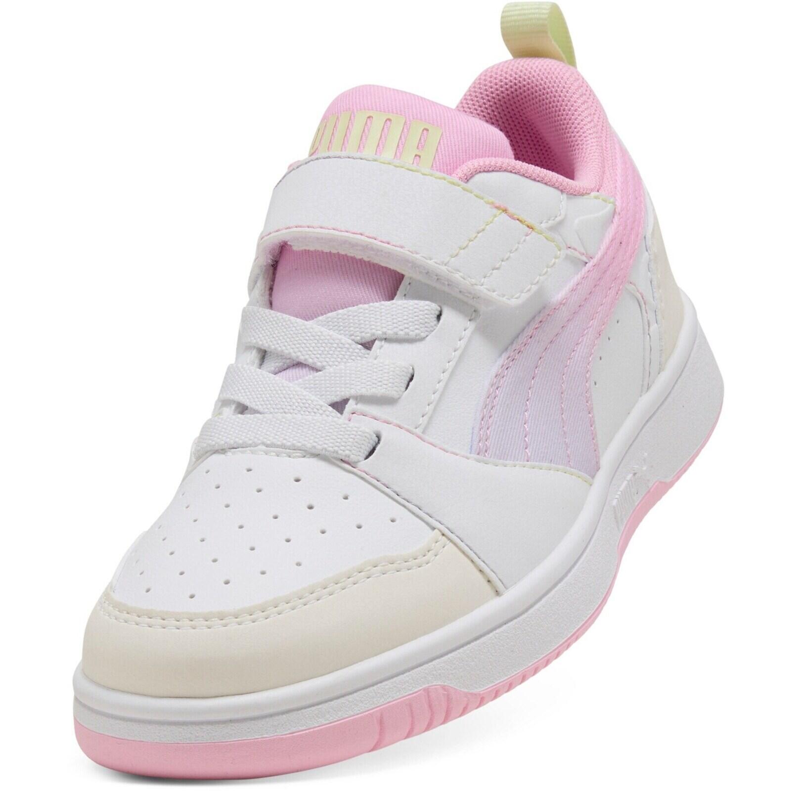 Baskets Puma Rebound V6 Lo Come On Ac Ps W, Blanc, Enfants 5/6