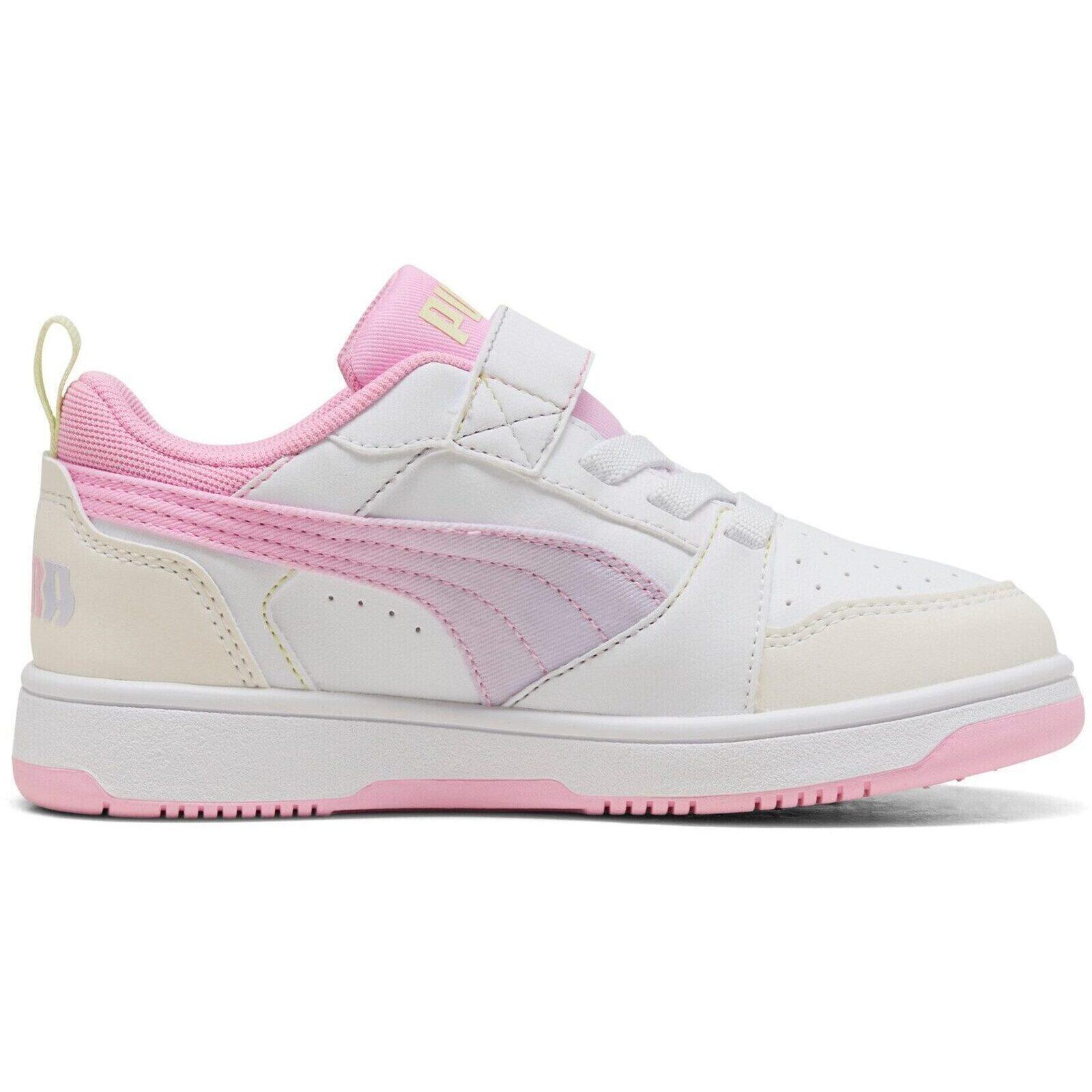 Baskets Puma Rebound V6 Lo Come On Ac Ps W, Blanc, Enfants 4/6