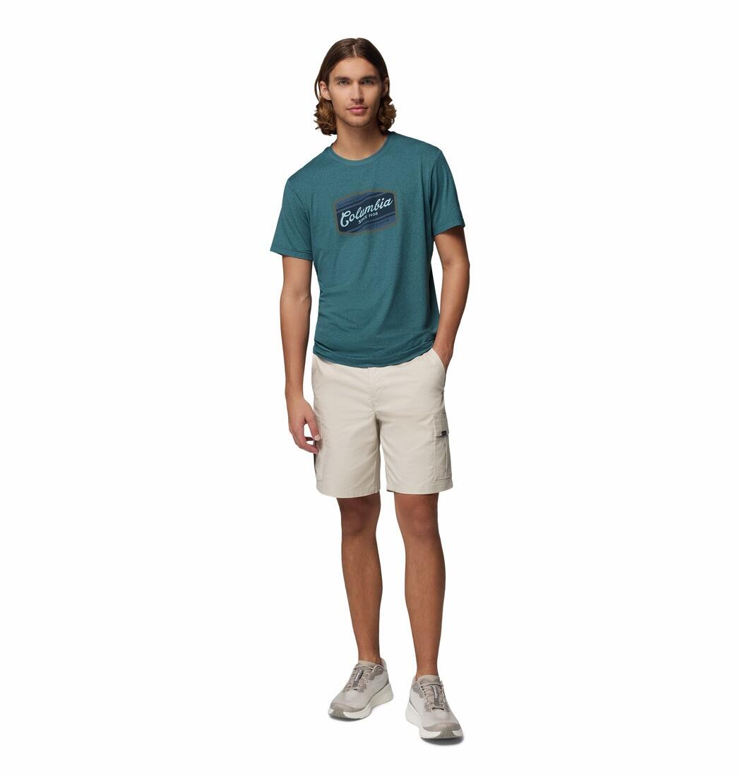 Tee Shirt de Randonnée Homme Columbia "Parsons Point SS Graphic Tee" Bleu 5/5