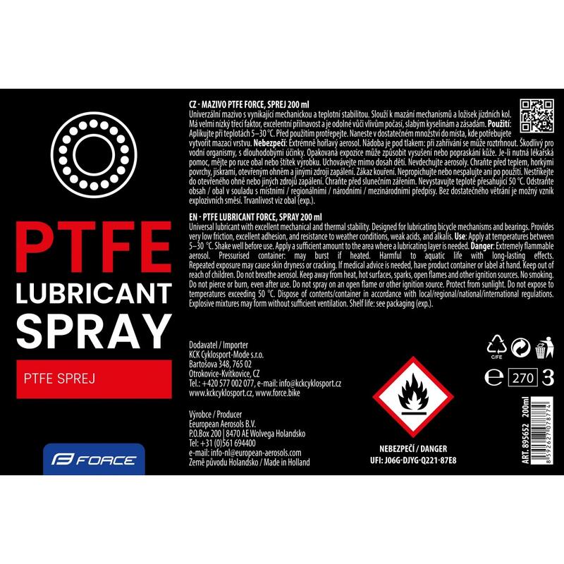 Spray Force lubrifiant PTFE 200 ml