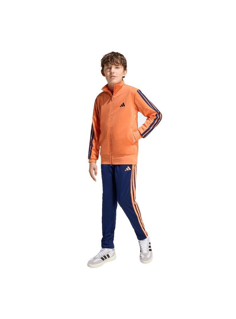 Conjunto para Menino Adidas 3 listras Laranja 2/7