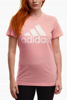 Adidas w bos co tee dames-t-shirt in perzikkleur