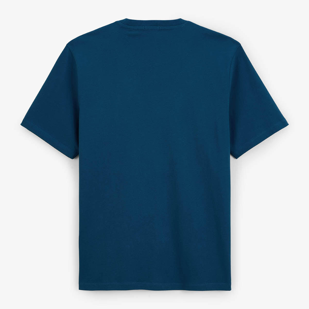 T-shirt girocollo Théo in cotone blu opale 3/5