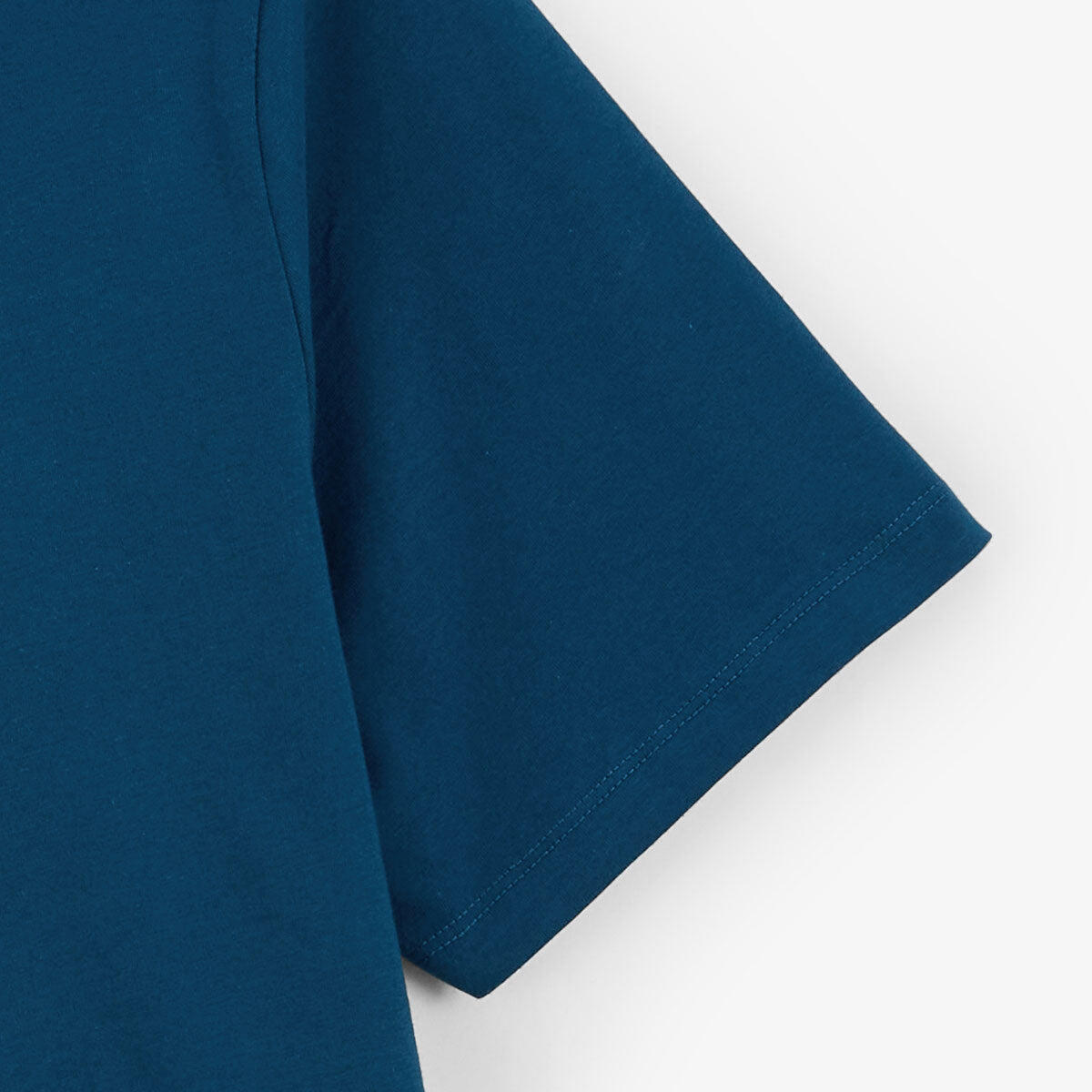 T-shirt girocollo Théo in cotone blu opale 5/5