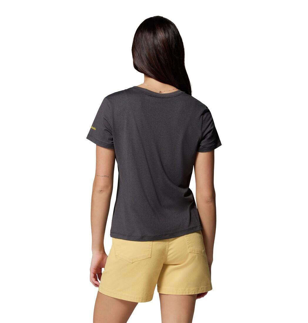 Tee Shirt de Randonnée Femme Columbia "Parsons Point SS Scoop Tee" Noir 2/5