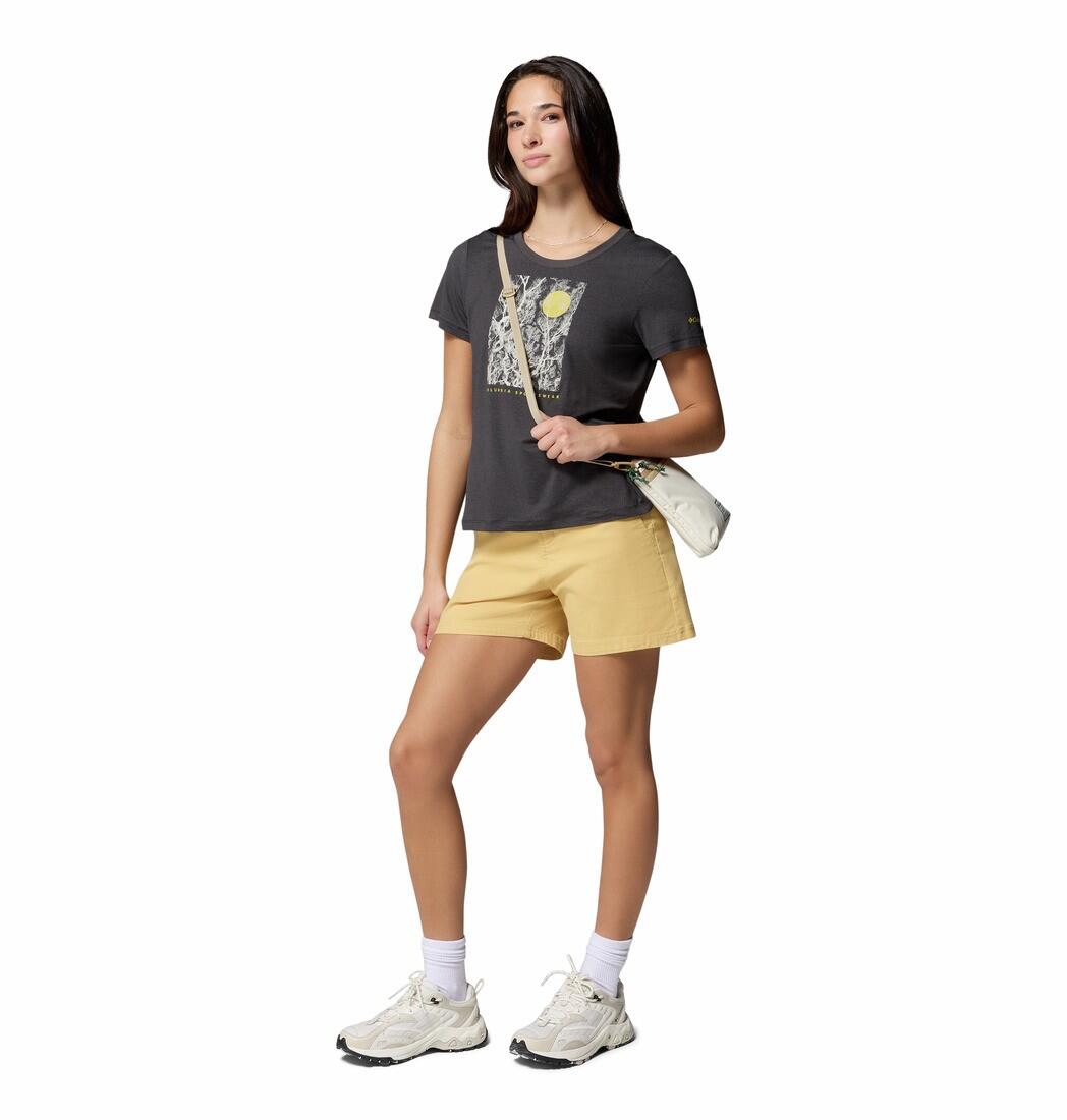 Tee Shirt de Randonnée Femme Columbia "Parsons Point SS Scoop Tee" Noir 5/5