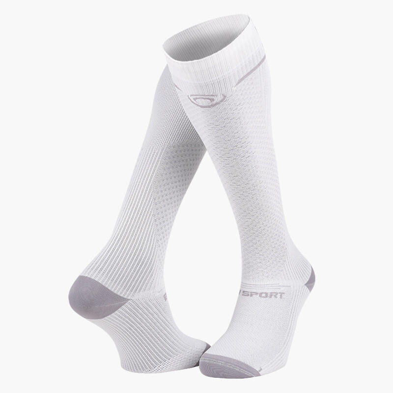 Chaussettes Light Run compression Blanc/gris 1/1