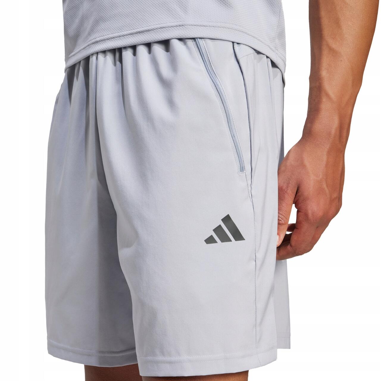 Herenshort adidas Aeroready training grijs 3/7