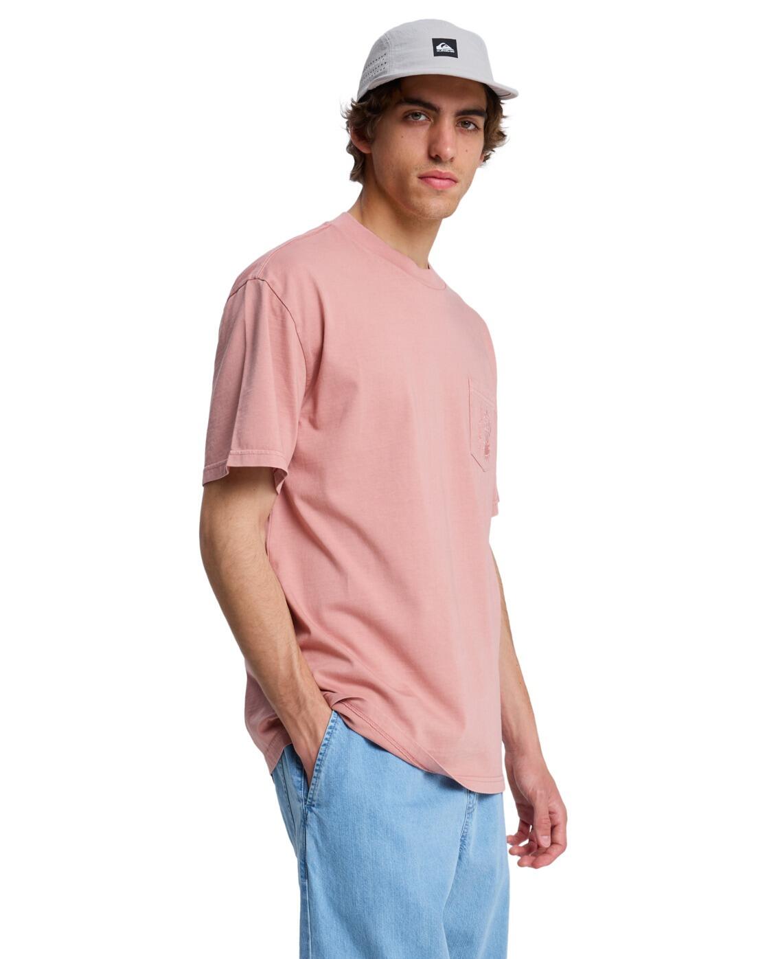 T-Shirt à manches courtes OXNI WASHED Rose Homme 3/4