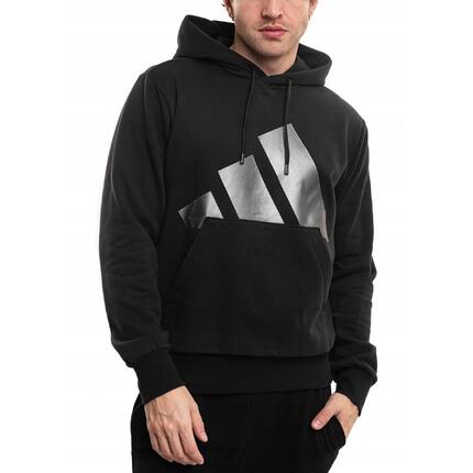 Bluza Męska Z Kapturem adidas Sportowa Dresowa Hoodie Czarna roz. XS