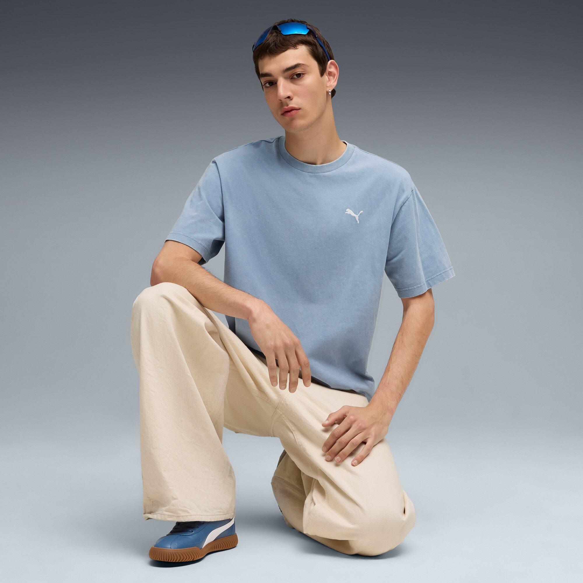 Camiseta masculina Puma Ess Elevated Relaxed Wash Tee 5/5