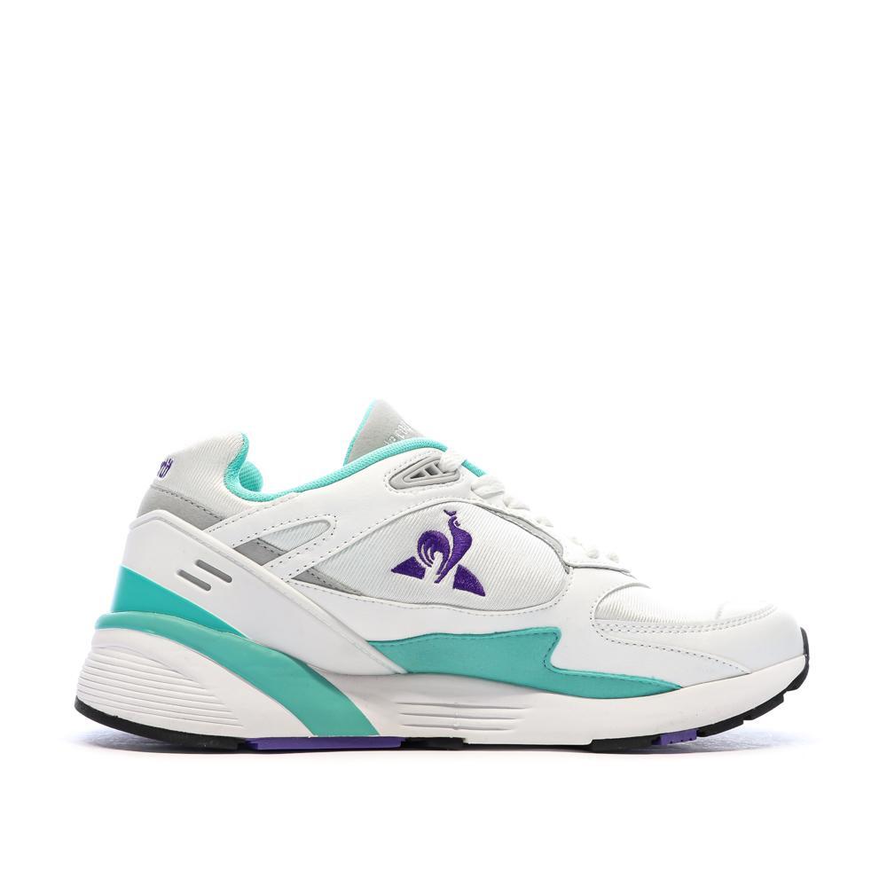 Zapatillas Le Coq Sportif LCS R1100 Nineties Hombre Blancas/Verdes/Moradas 2/7