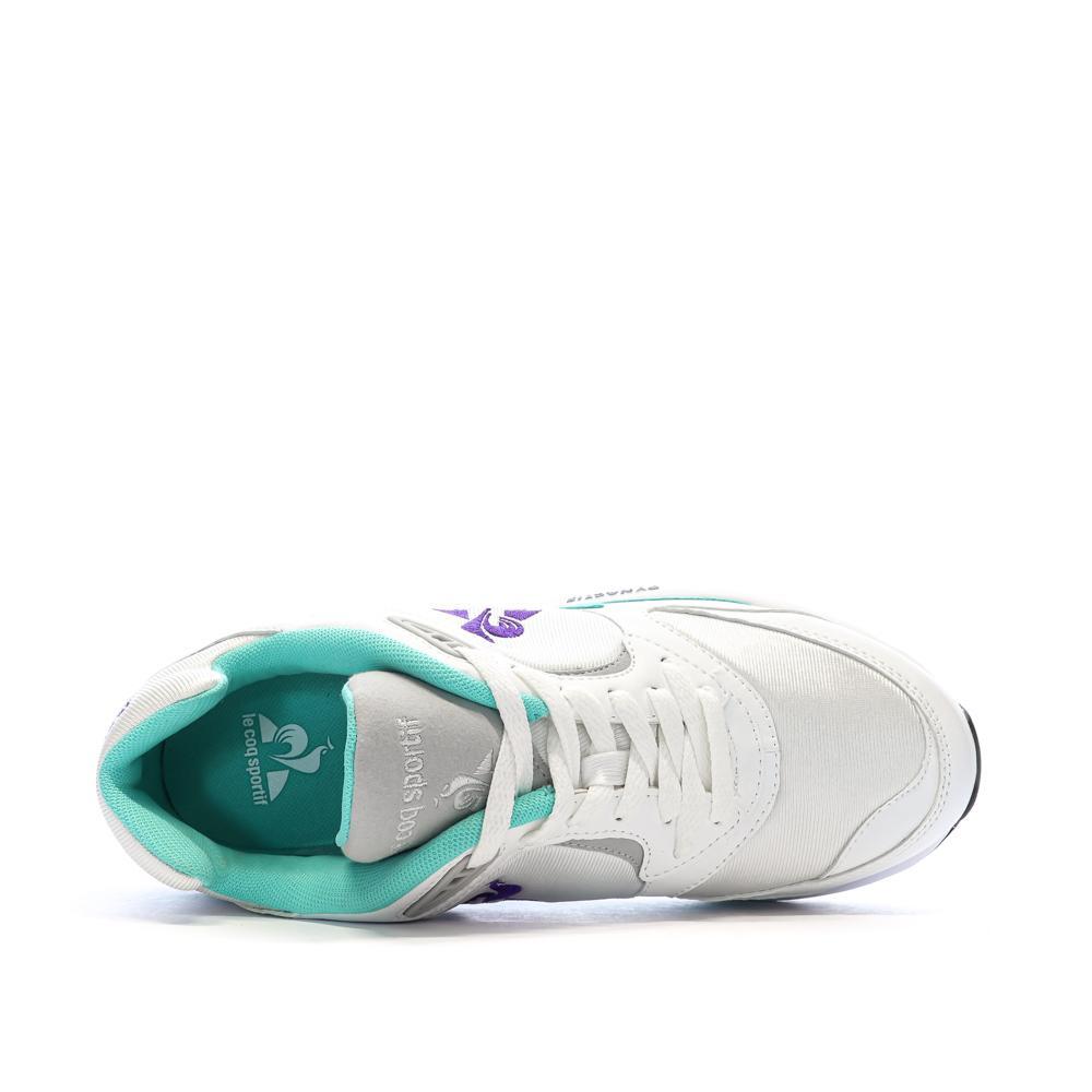 Zapatillas Le Coq Sportif LCS R1100 Nineties Hombre Blancas/Verdes/Moradas 4/7
