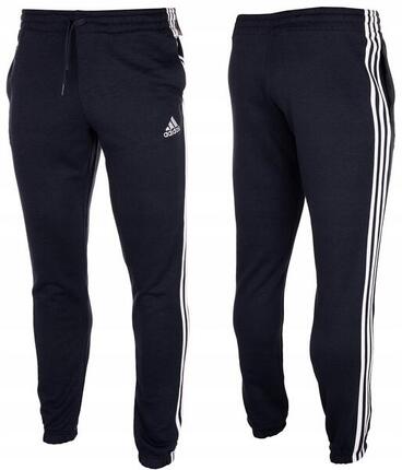 Pantalones de hombre adidas Essentials Tapered Elastic Cuff 3 Stripes Pant