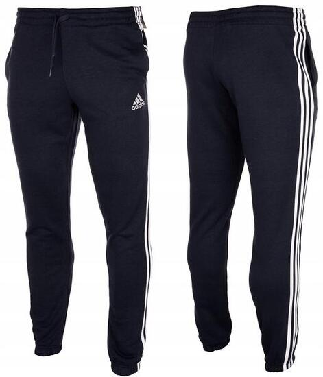 Pantalones de hombre adidas Essentials Tapered Elastic Cuff 3 Stripes Pant