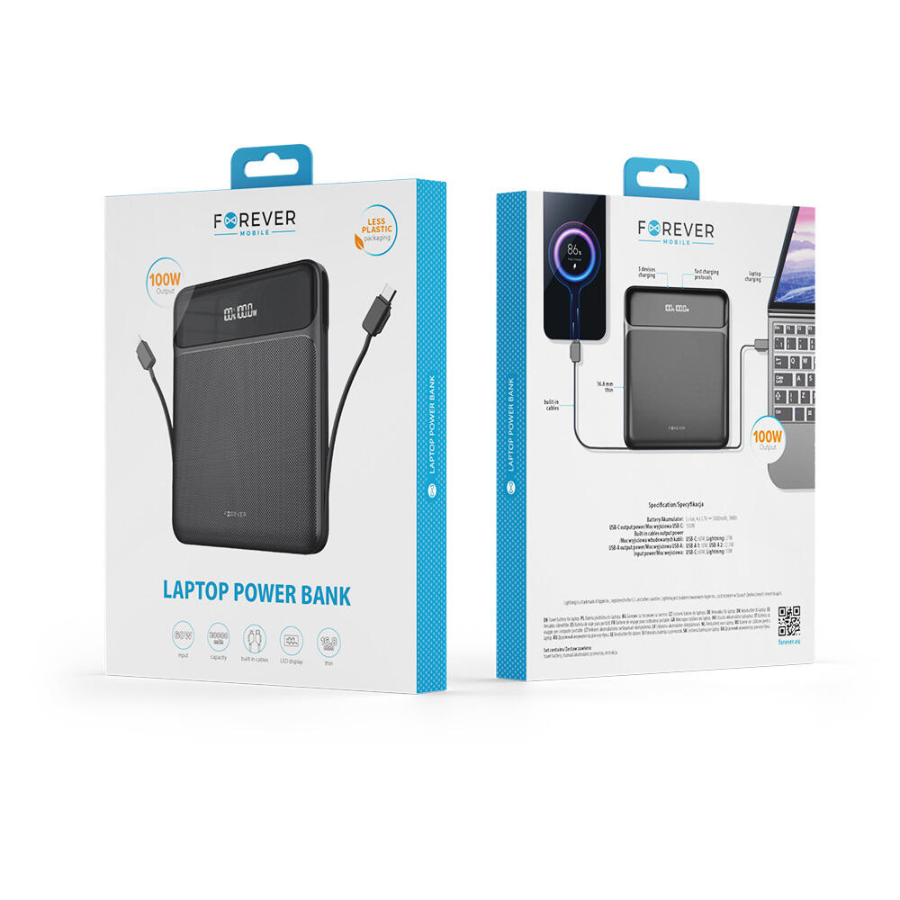 Camping-powerbank Forever TB-200 100W 20000 mAh zwart 6/7