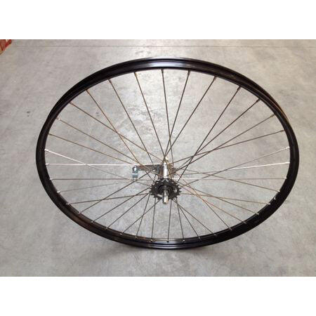 Ruota posteriore 28 (622) cerchio alluminio nero 15/8–13/8.