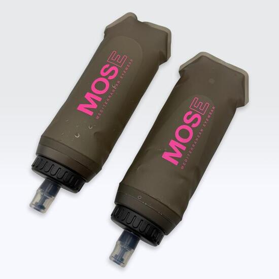 2 FLASQUES SOUPLE LARGE BOUCHE MOS EYEWEAR 500ML TRAIL RUNNING HYDRATATION