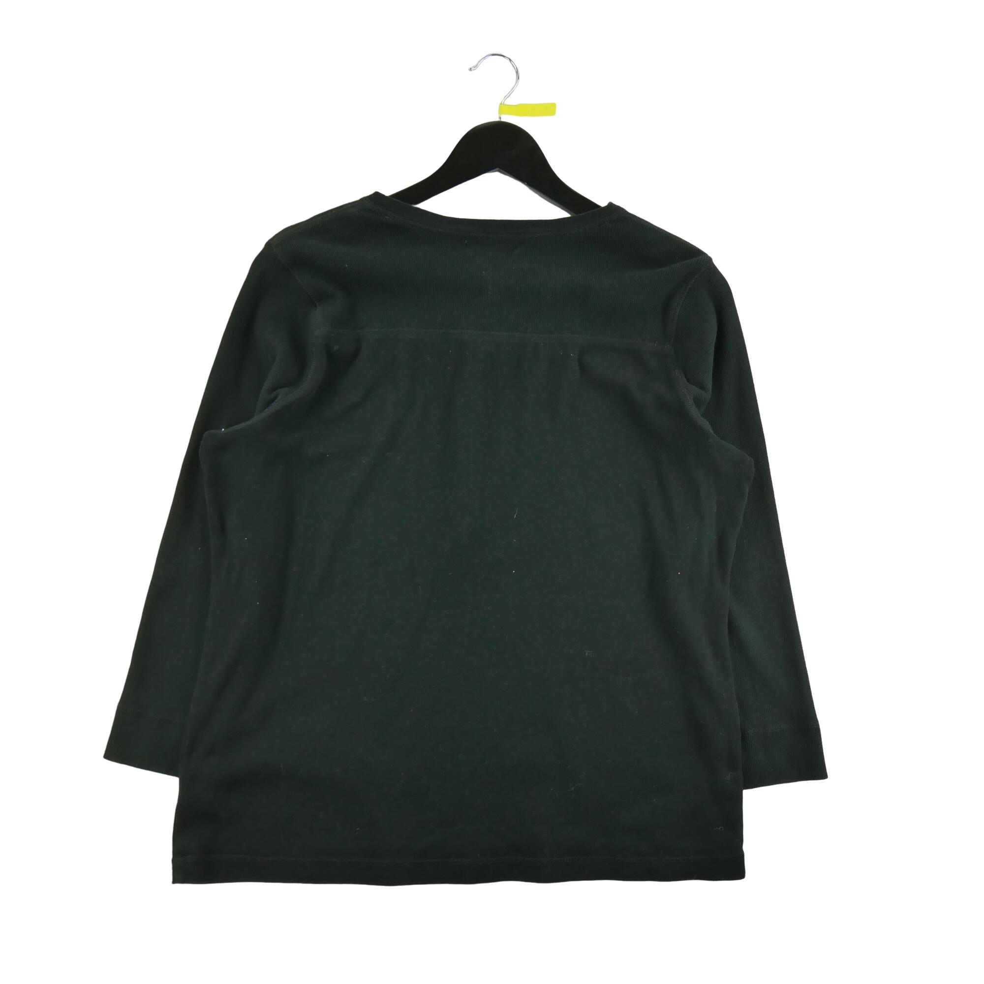 Langarm Damen Schwarzes T-Shirt 2/7