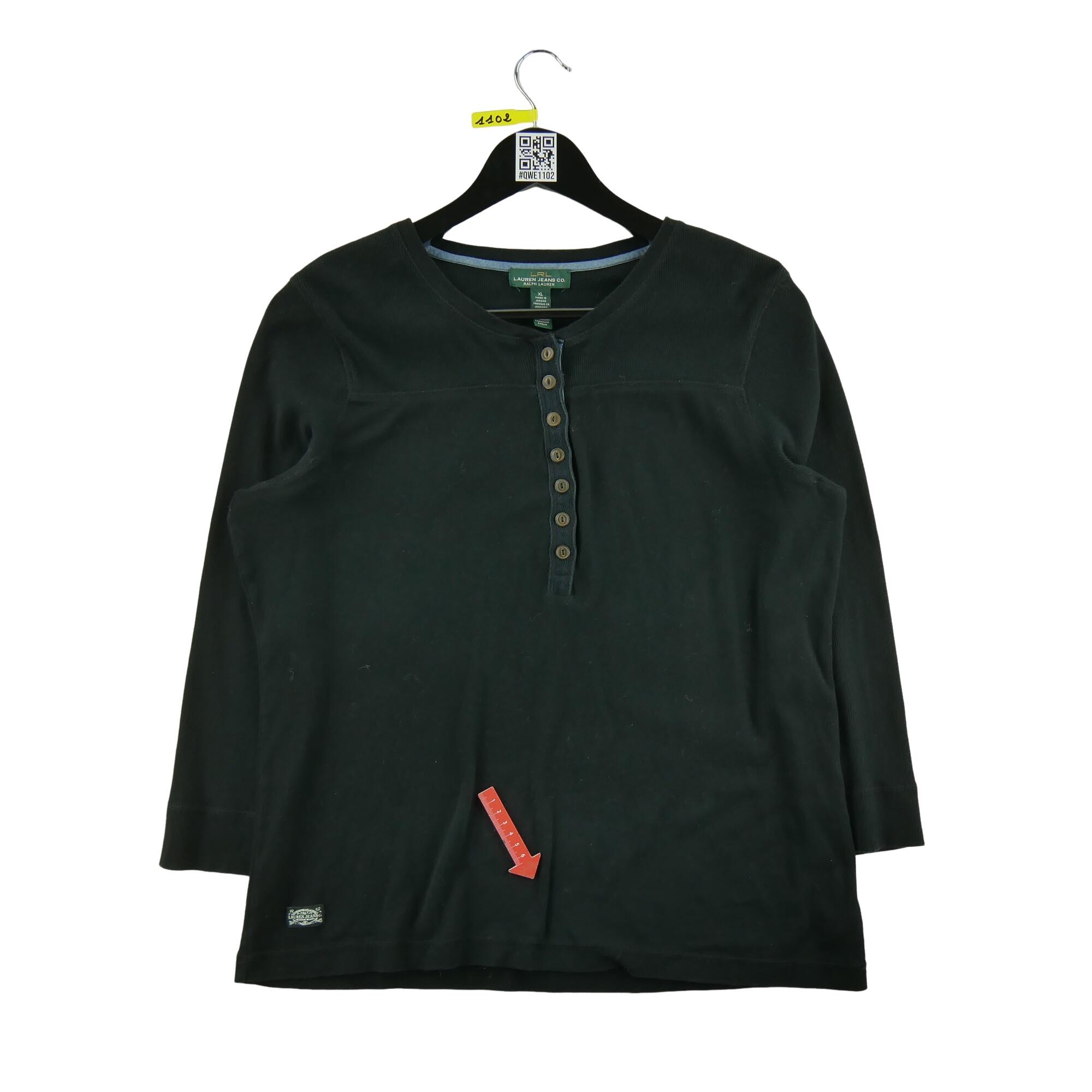 Langarm Damen Schwarzes T-Shirt 5/7