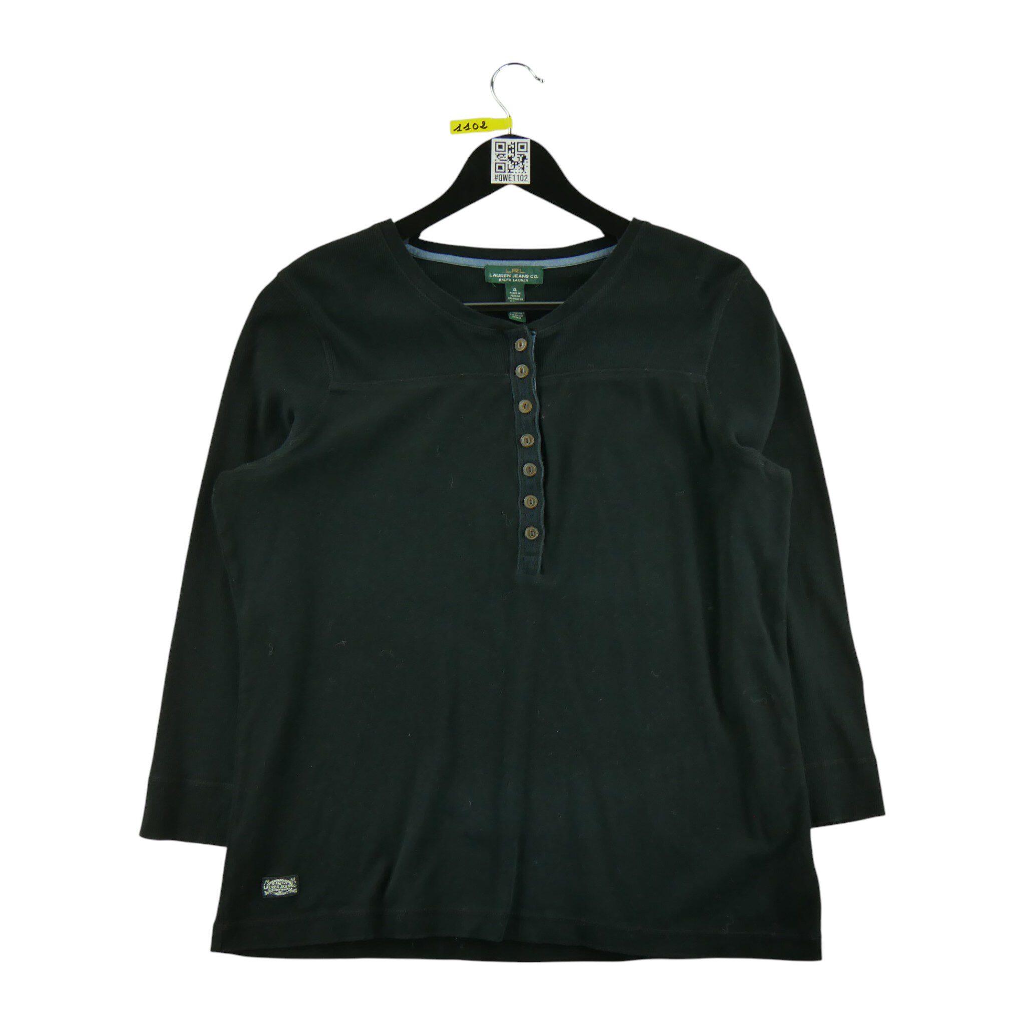 RALPH LAUREN Reconditionné - T-shirt manches longues Femme Noir - Bon État