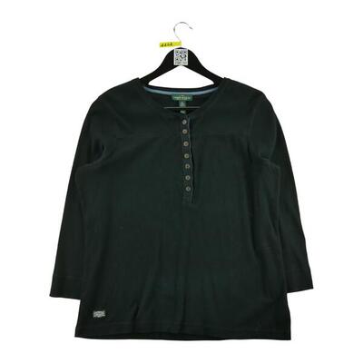 Tweedehands - lange mouwen zwarte dames t-shirt - goede staat