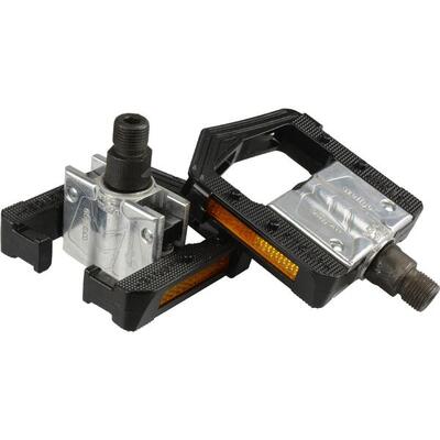 Pedale pieghevole VWP 9/16" in alluminio nero.