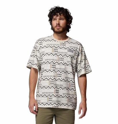 Tee Shirt Homme en Coton Columbia "CSC Heavyweight Printed Tee" Beige